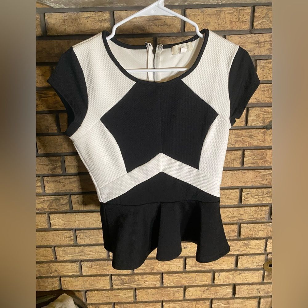 Soulmates black and white blouse
